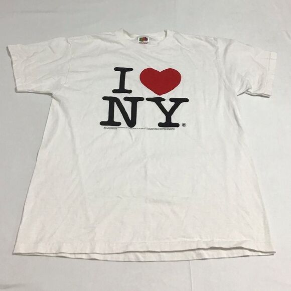 Fruit Of The Loom I Love NYC White Cotton T-Shirts Bundle New York Short Sleeve - Picture 2 of 10